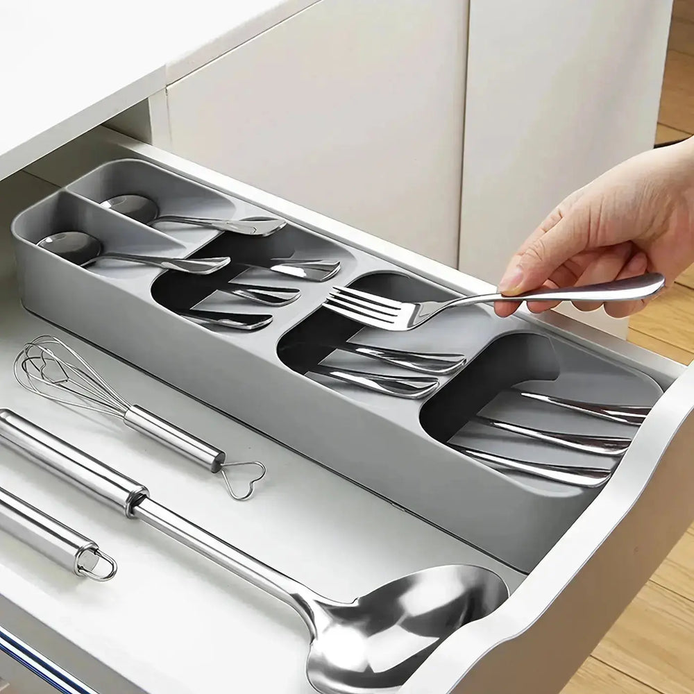 1pc Multifunctional Knife And Fork Compartment Storage Box - smaller living