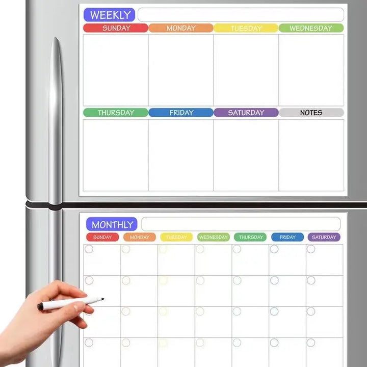 Magnetic Whiteboard Calendar Dry Erase Daily/Weekly/Monthly - smaller living