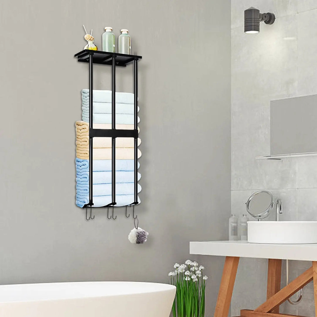 Storage Solutions for Small Spaces-Bathroom Towel Holder Organizer Doba smaller living