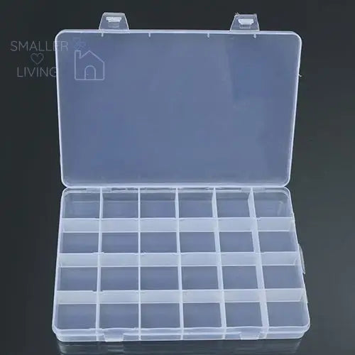 Large 24 Compartment Plastic Box for Jewelry Bead Storage