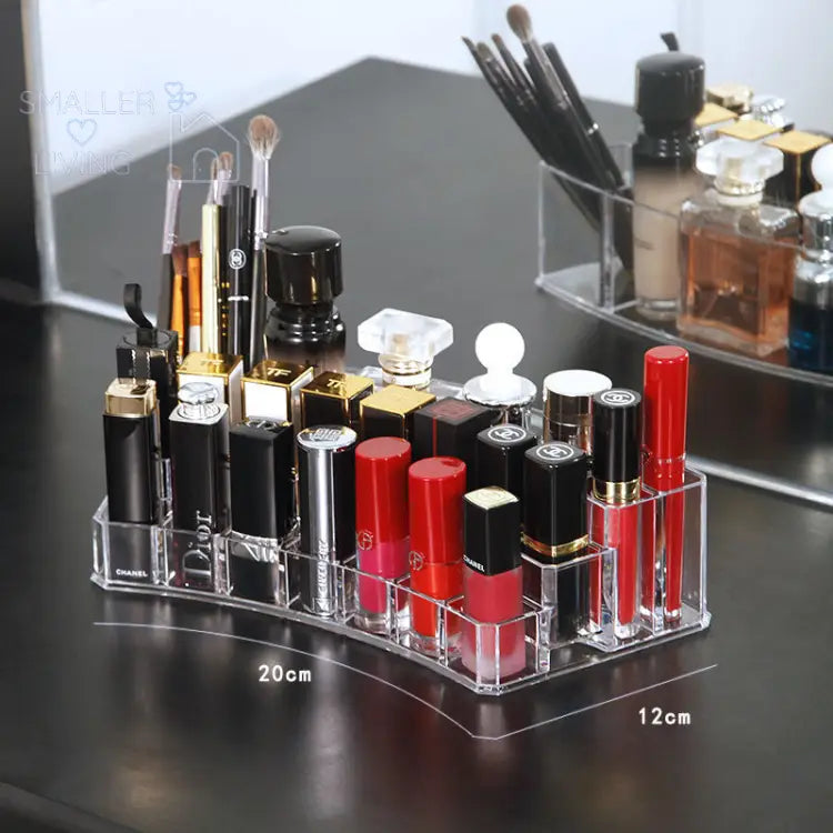 Make-up Organizer Cosmetic Storage Box Rotating Stand - C