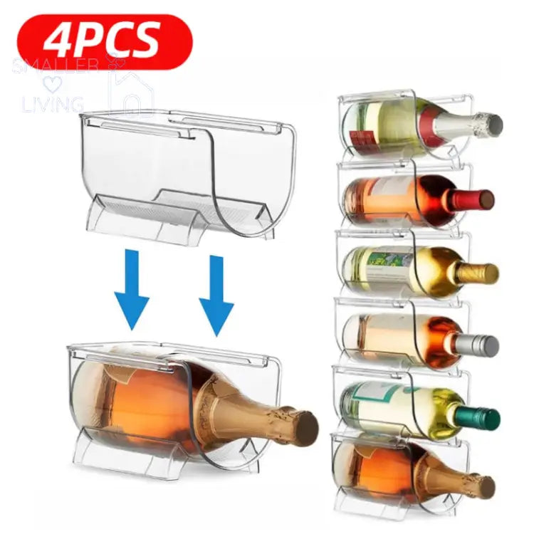 1/2/4Pcs Stackable Wine Rack Refrigerator Organizer - 1PCS