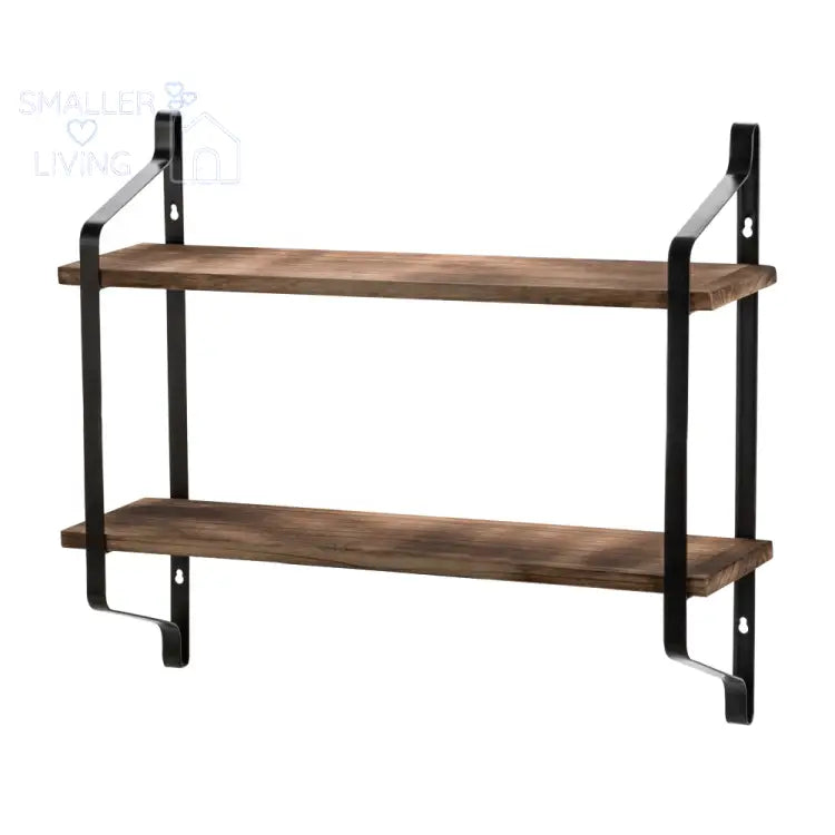 2 Tiers Floating Shelves Wall Mounted Industrial