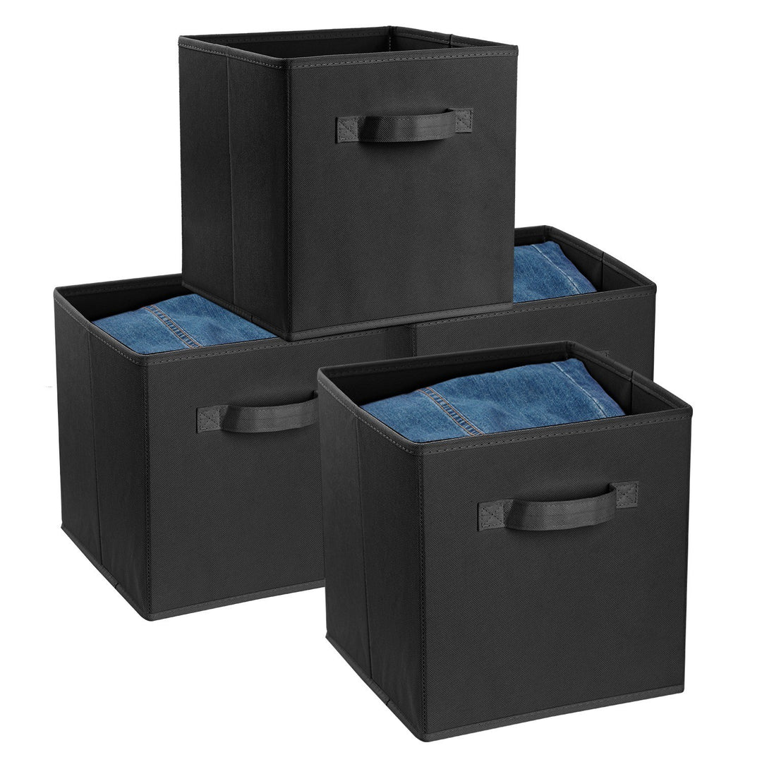 Foldable 4 Pack Storage Cube Bins for Home Organization -