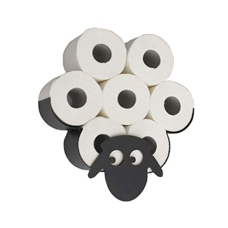 Unique Sheep Toilet Paper Roll Holder Wall Mounted Organizer