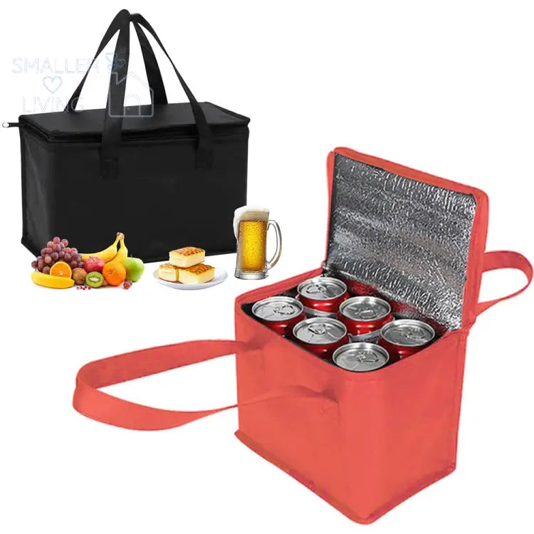 Portable Thermal Insulated Cooler Box Large Outdoor - black